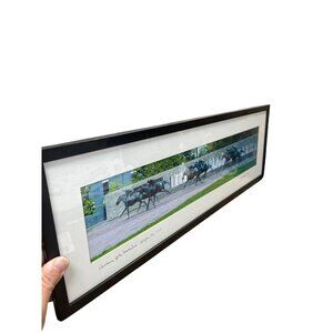 Heading For The Finish Line Framed Horse Racing Artwork By C.B. Dobrestain 6/05